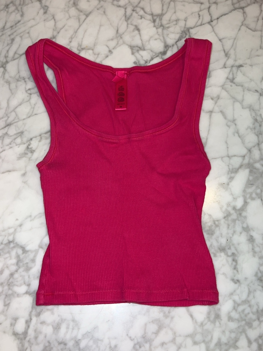 Skims cotton rib tank raspberry